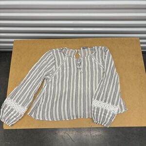 Hollister Striped Black and White Women's Top